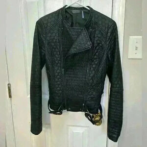 Love Token Faux Leather Jacket Size XS EUC